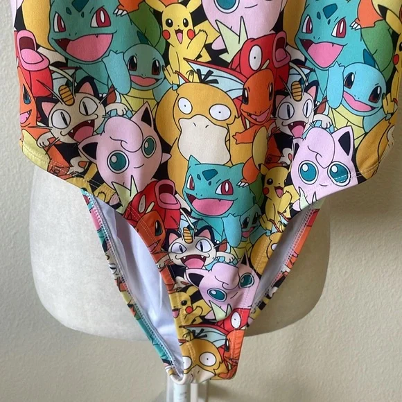 Colorful Pokemon One-Piece Swimsuit Bodysuit Medium - Picture 6 of 9
